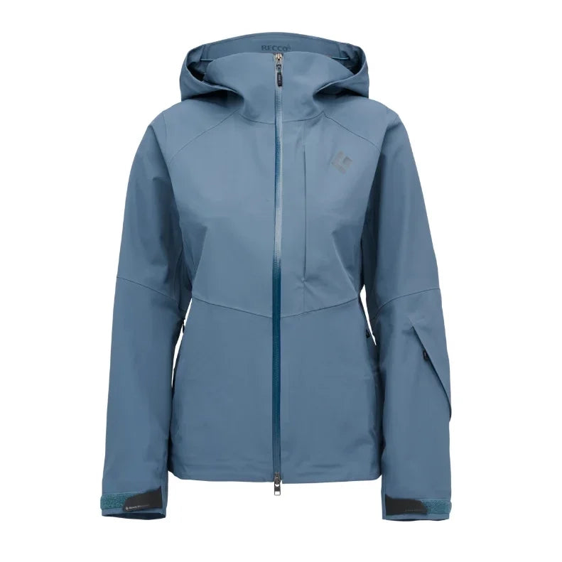 Black Diamond W Recon Stretch Shell Winter Apparel - Winter Apparel Womens Hardshell Top Black Diamond Extra Large Midnight Blue