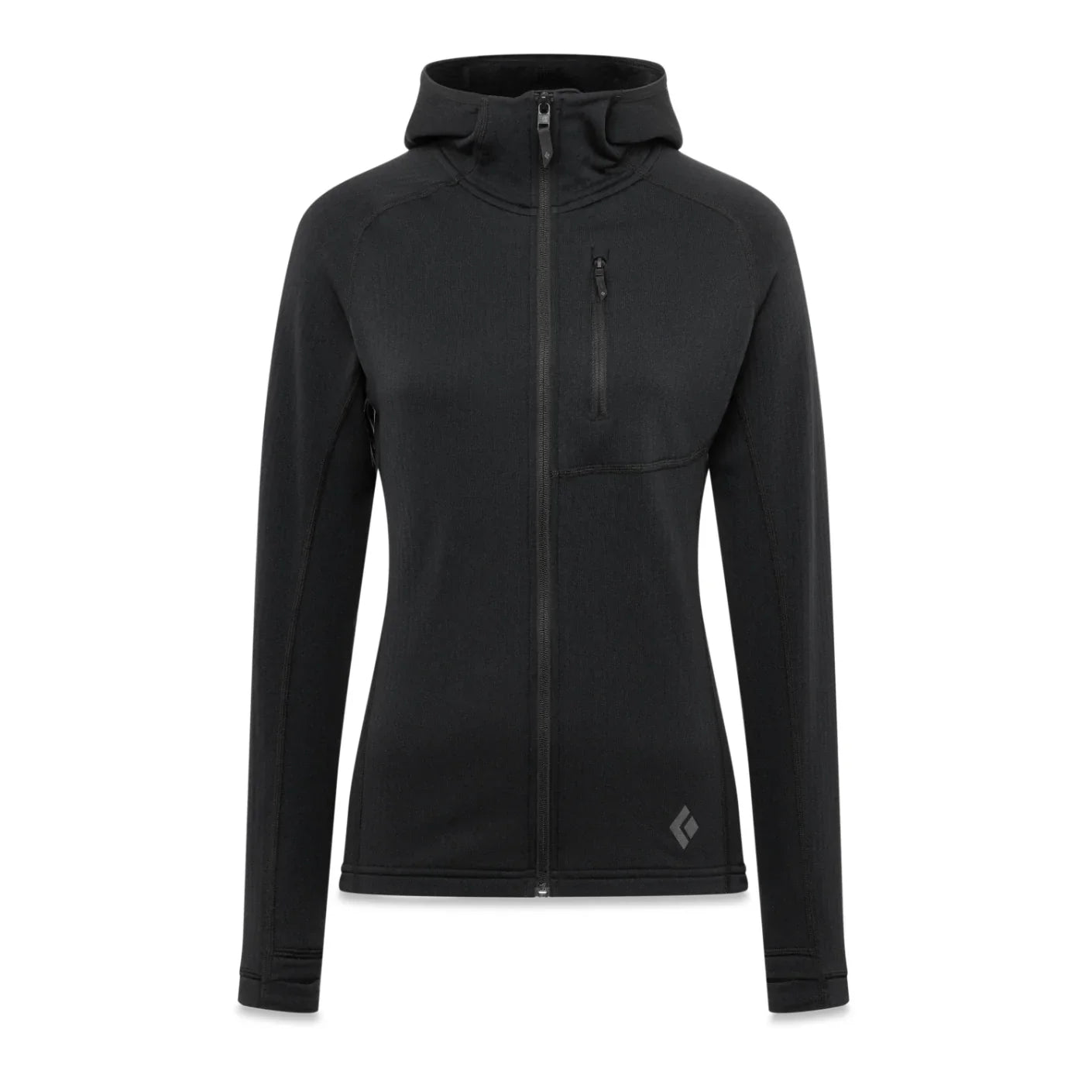 Black Diamond W Coefficient Hoody Winter Apparel - Winter Apparel Womens Mid Layer Top Black Diamond Extra Small Black