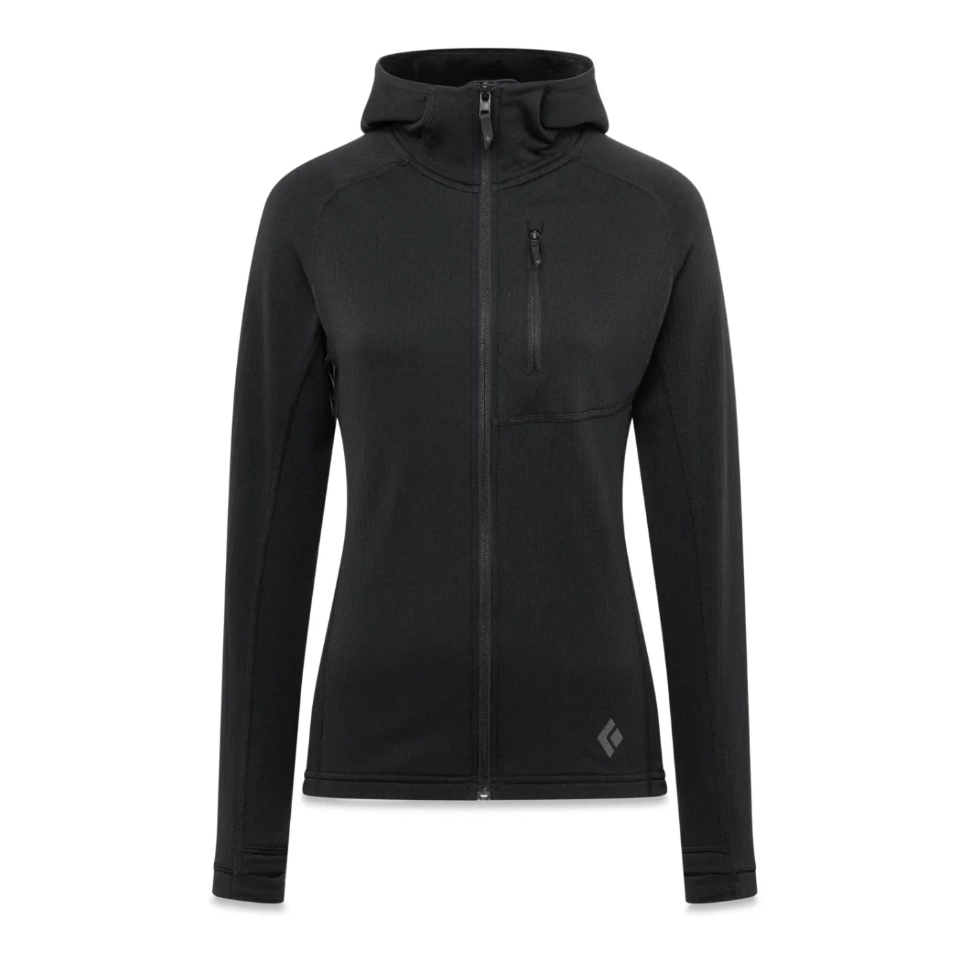 Black Diamond W Coefficient Hoody Winter Apparel - Winter Apparel Womens Mid Layer Top Black Diamond Extra Small Black