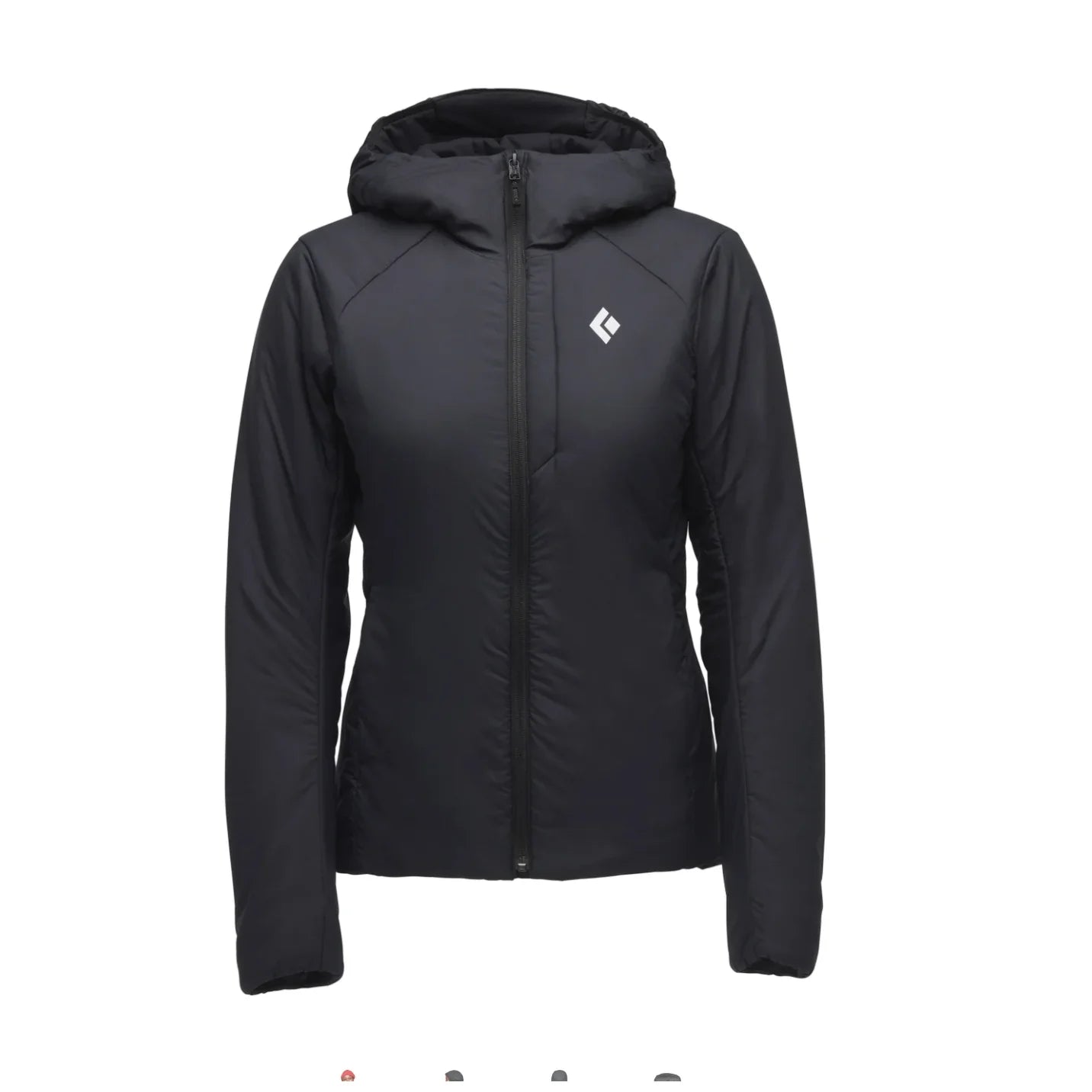 Black Diamond W First Light 2.0 Stretch Hoody Winter Apparel - Winter Apparel Womens Insulated Top Black Diamond Extra Small Black