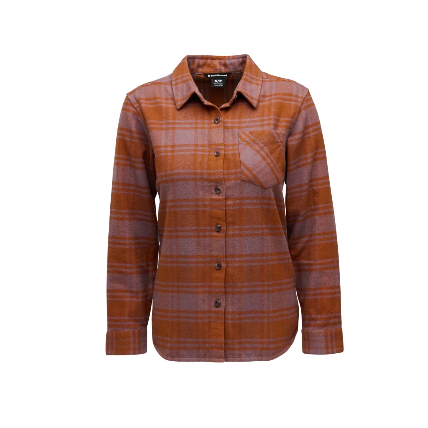 Black Diamond W Project Flannel Winter Apparel - Winter Apparel Womens Mid Layer Top Black Diamond Extra Small Dark Mauve-Clay