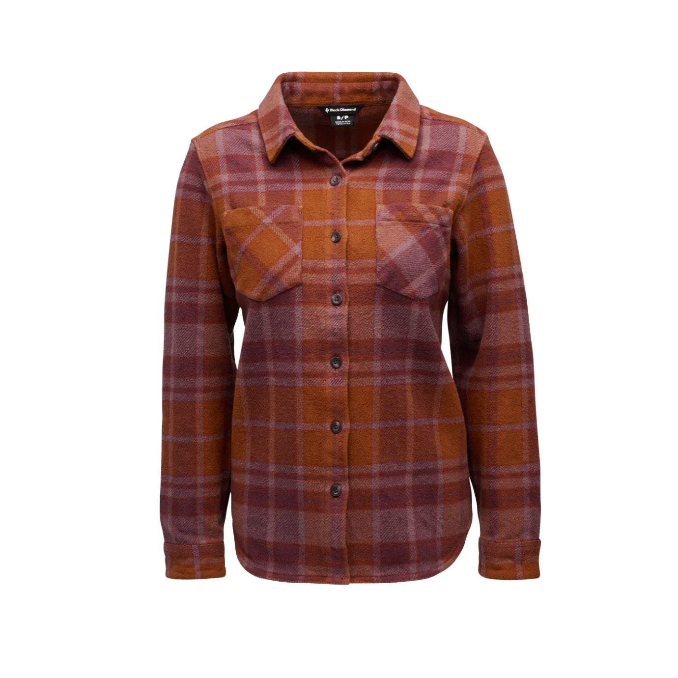 Black Diamond W Project Heavy Flannel Winter Apparel - Winter Apparel Womens Mid Layer Top Black Diamond Extra Small Clay-Fig