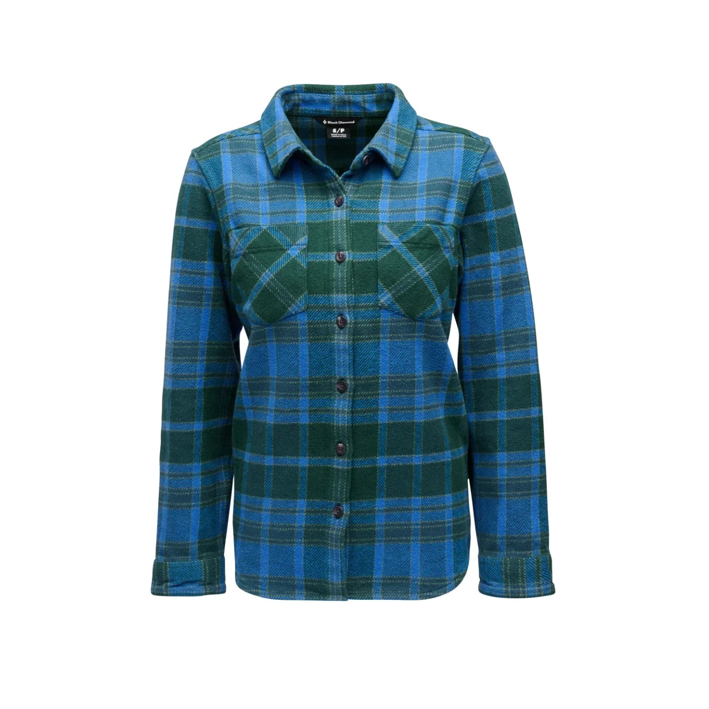 Black Diamond W Project Heavy Flannel Winter Apparel - Winter Apparel Womens Mid Layer Top Black Diamond Extra Small Deeps Woods-Midnight Blue