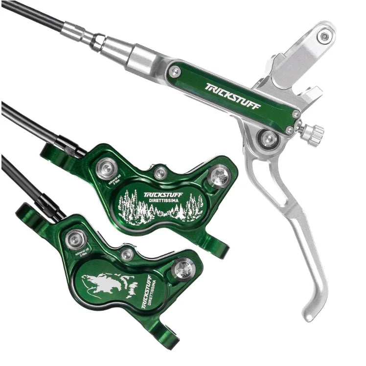Trickstuff Direttissima Brakeset F&R Special Edition Forest Green Cycling Parts - Brake - Disc Brake Trickstuff
