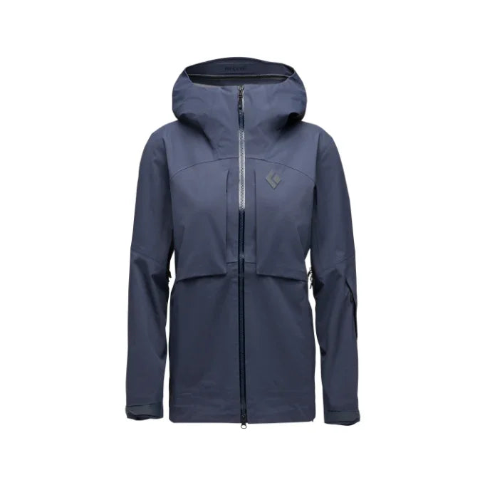 Black Diamond W Factor Shell Winter Apparel - Winter Apparel Womens Hardshell Top Black Diamond Small Charcoal