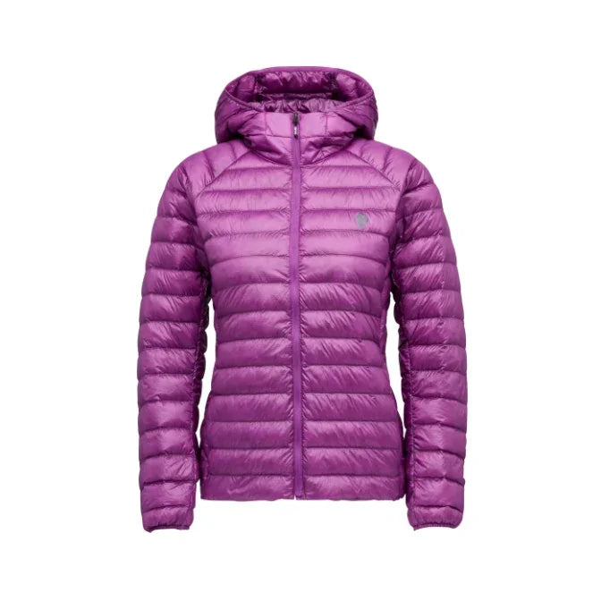 Black Diamond W Deploy Down 0.5 Full Zip Hoody Winter Apparel - Winter Apparel Womens Insulated Top Black Diamond Medium Piton Purple