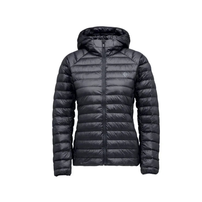 Black Diamond W Deploy Down 0.5 Full Zip Hoody Winter Apparel - Winter Apparel Womens Insulated Top Black Diamond Extra Small Black