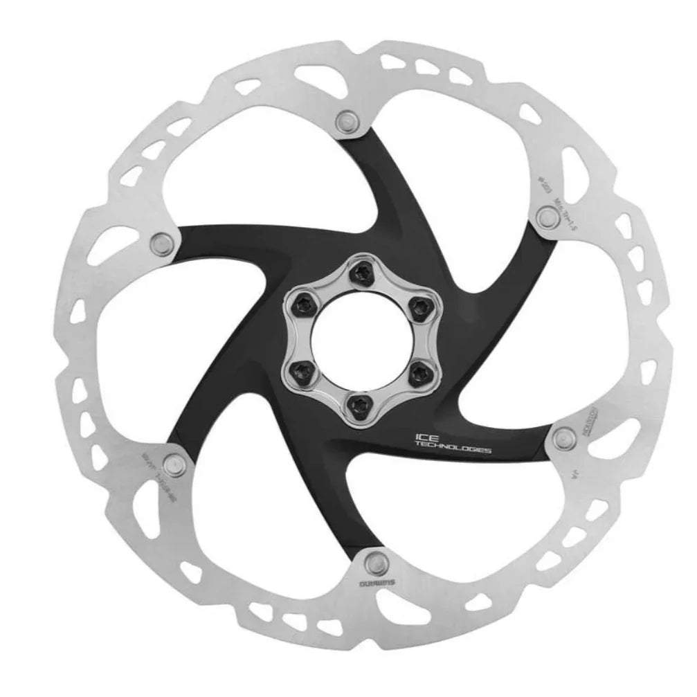 Shimano Deore XT SM-RT86-L Disc Brake Rotor - 203mm, 6-Bolt, Silver/Black Cycling Parts - Brake - Disc Brake Shimano