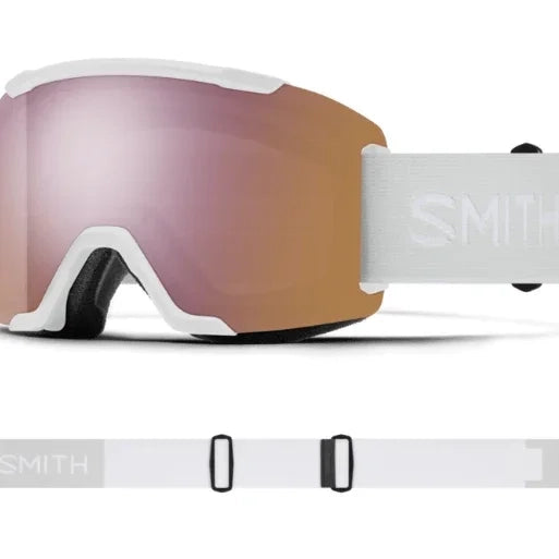 Smith Squad Goggle Eyewear - Goggles Smith Optics White Vapor | ChromaPop Everyday Rose Gold Mirror
