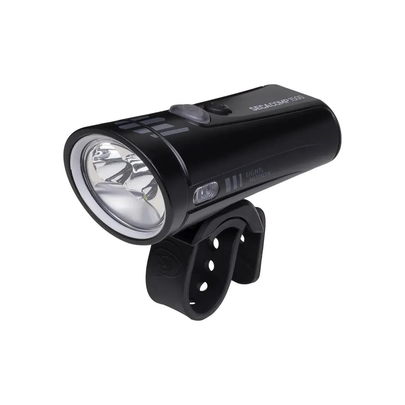 Light and Motion Seca Comp 1500 Rechargeable Headlight: Black Pearl Electronics - Lights - Bike Lights Light & Motion
