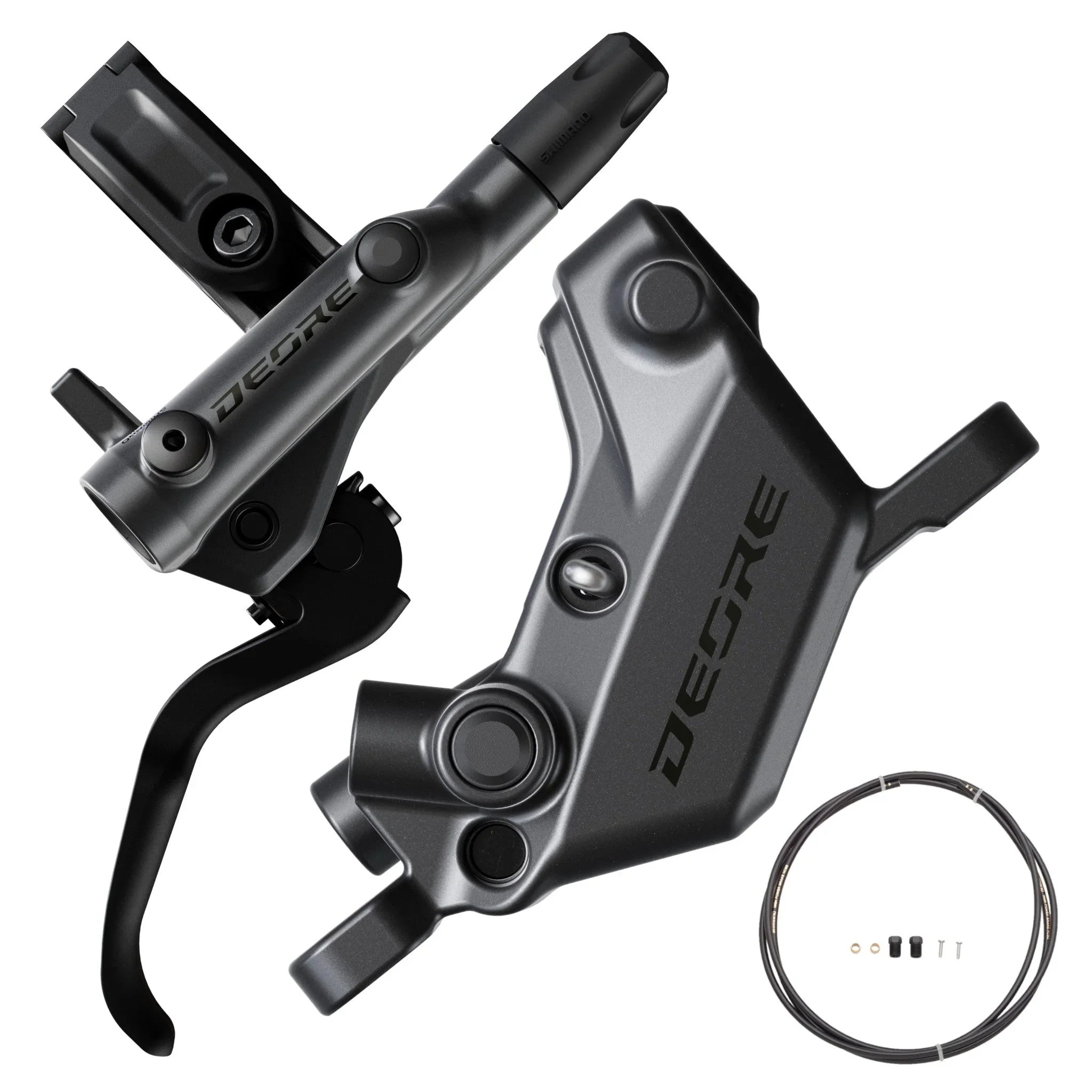 Shimano DISC BRAKE ASSEMBLED SET/J-kit, DEORE, BL-M6200(L), BR-M6220(F), W/O ADAPTER, METAL PAD(W/O FIN), 1000MM HOSE(SM-BH90-SS BLACK), W/CONNECTER INSERT Cycling Parts - Brake - Disc Brake Shimano Default Title