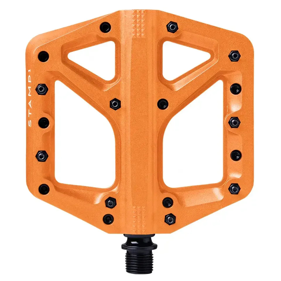 Crank Brothers Stamp 1 Cycling Parts - Pedal - Mountain Flat Pedal Crankbrothers Orange Small