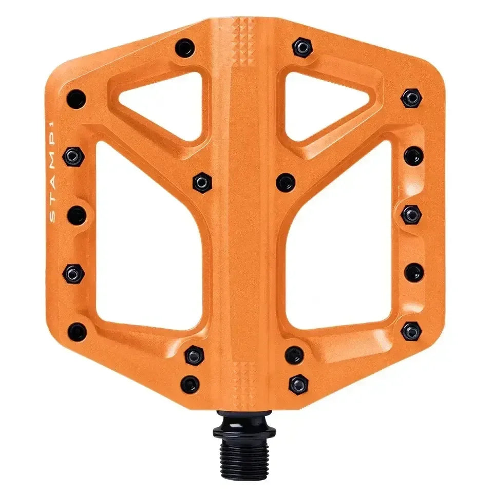 Crank Brothers Stamp 1 Cycling Parts - Pedal - Mountain Flat Pedal Crankbrothers Orange Small