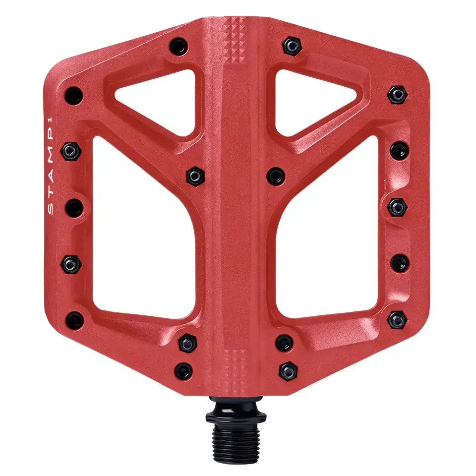 Crank Brothers Stamp 1 Cycling Parts - Pedal - Mountain Flat Pedal Crankbrothers Red Large