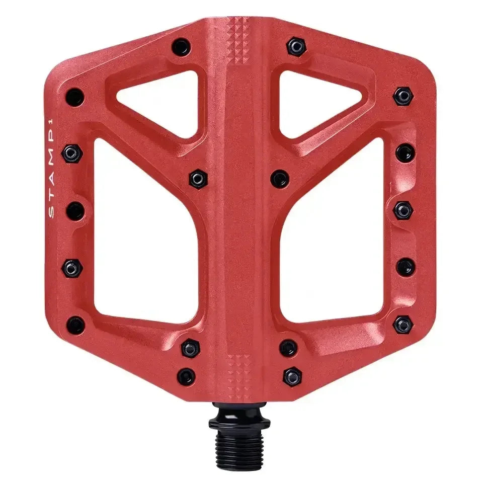 Crank Brothers Stamp 1 Cycling Parts - Pedal - Mountain Flat Pedal Crankbrothers Red Large