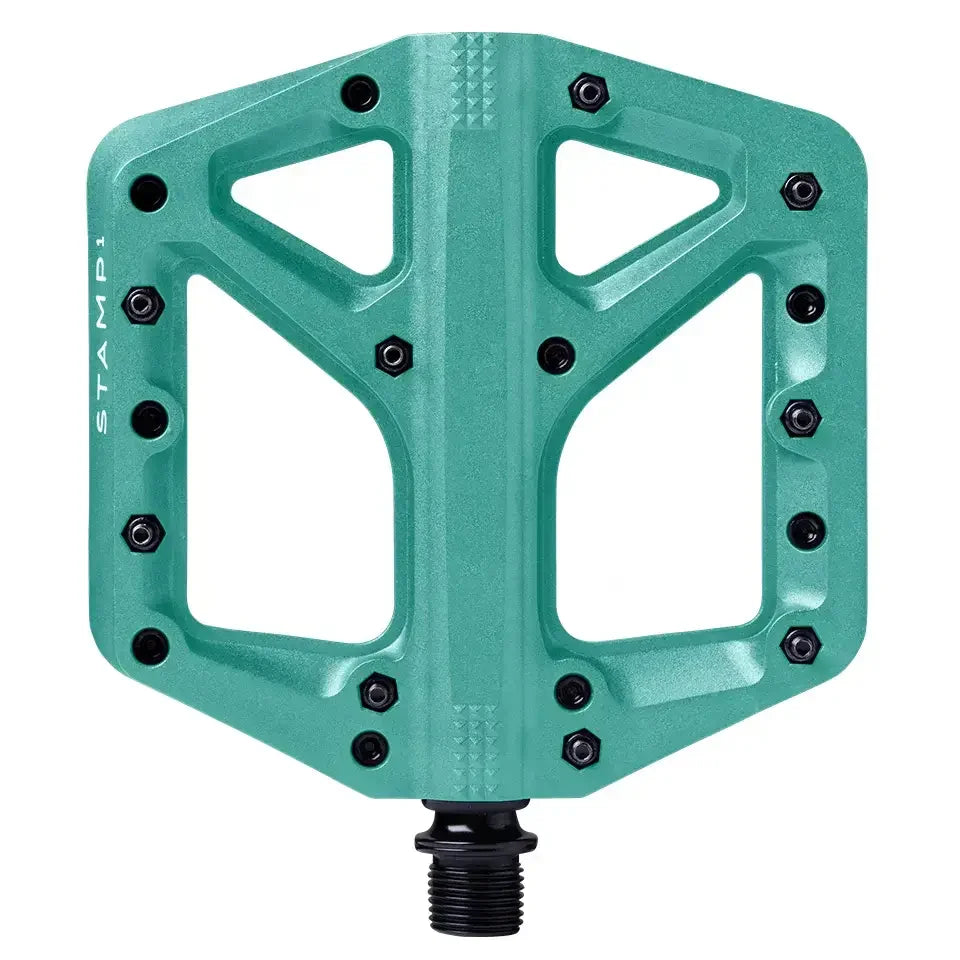 Crank Brothers Stamp 1 Cycling Parts - Pedal - Mountain Flat Pedal Crankbrothers Turquoise Large