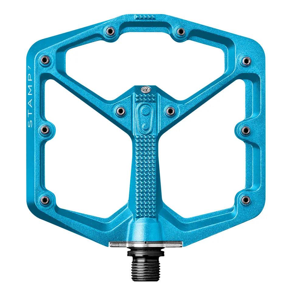 Crank Brothers Stamp 7 Large Pedal - Electric Blue Cycling Parts - Pedal - Mountain Flat Pedal Crankbrothers