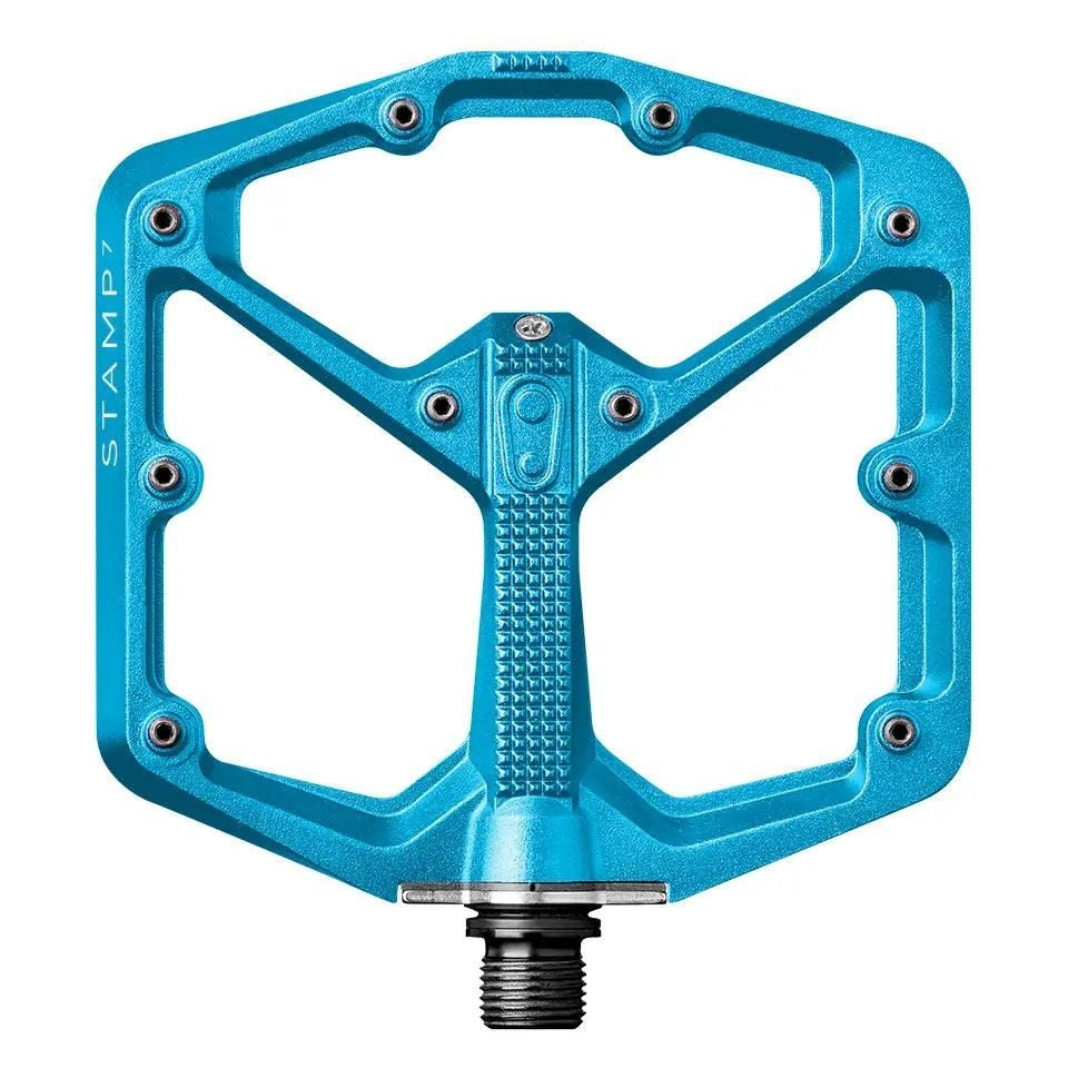 Crank Brothers Stamp 7 Large Pedal - Electric Blue Cycling Parts - Pedal - Mountain Flat Pedal Crankbrothers
