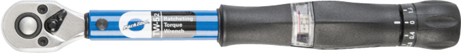 Park Tool TW-5.2 3/8" Ratcheting Click-Type Torque Wrench, 2-14 Nm Range - three-quarter
