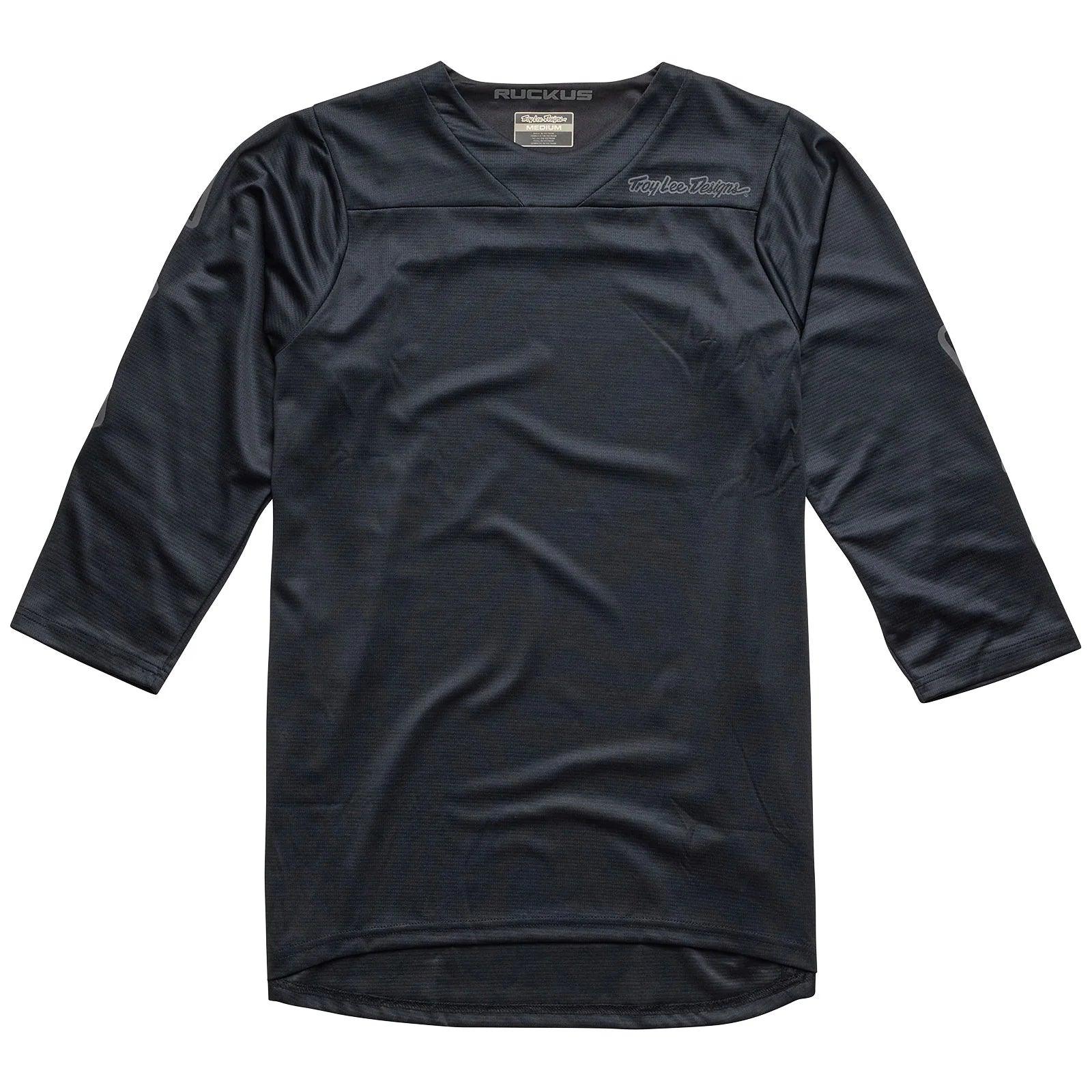 Troy Lee M Ruckus 3/4 Jersey Cycling Apparel - Mens - Jersey - Short Sleeve Troy Lee Designs Small Solid/Black
