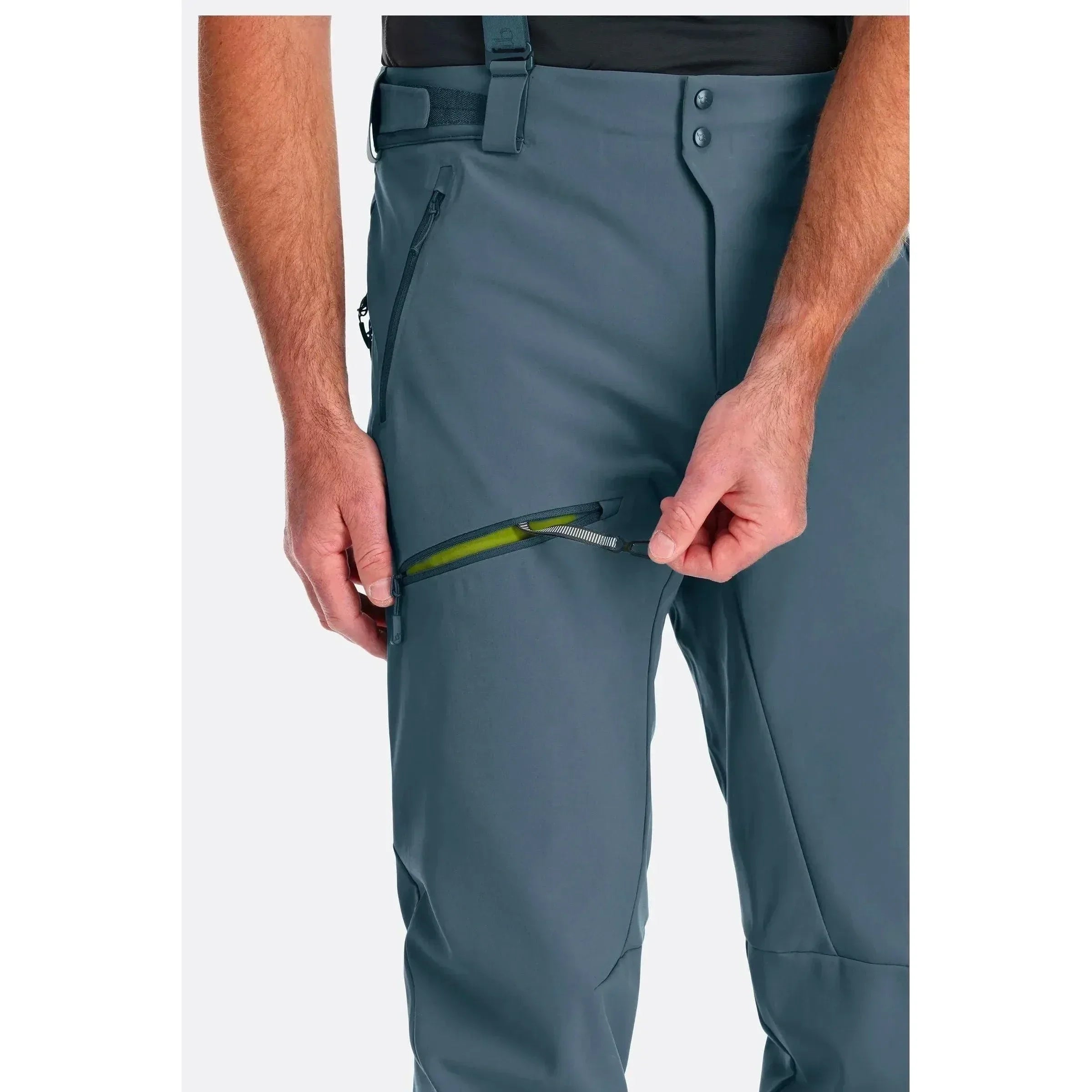 Rab M Khroma Ascendor Pants Winter Apparel - Winter Apparel Mens Softshell Bottom Rab 32 Ebony (Graphene)