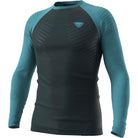 Dyanfit M Tour Light Merino L/S Tee Winter Apparel - Winter Apparel Mens Base Layer Top Dynafit Small Storm Blue