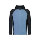 Mons Royale M Approach Merino Gridlock Hood Winter Apparel - Winter Apparel Mens Mid Layer Top Mons Royale Small Blue Slate / Black