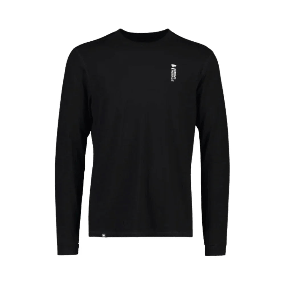 Mons Royale M Cascade Merino Flex Winter Apparel - Winter Apparel Mens Base Layer Top Mons Royale Small Black