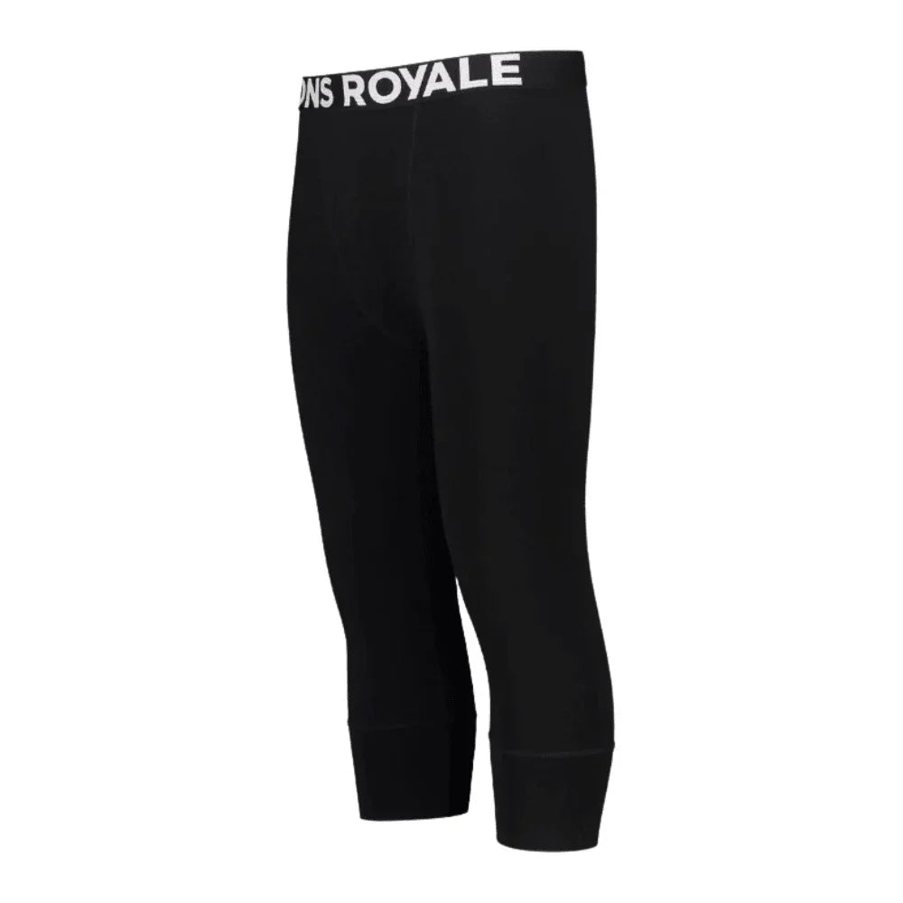 Mons Royale M Cascade Merino Flex 3/4 Legging Winter Apparel - Winter Apparel Mens Base Layer Bottom Mons Royale Small Black