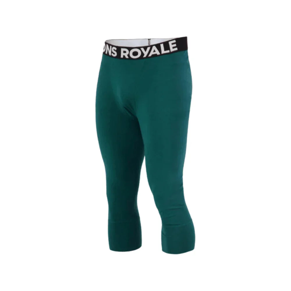 Mons Royale M Cascade Merino Flex 3/4 Legging Winter Apparel - Winter Apparel Mens Base Layer Bottom Mons Royale XSmall Evergreen