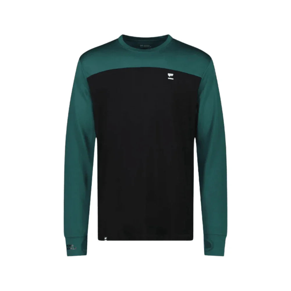 Mons Royale M Yotei Long Sleeve Winter Apparel - Winter Apparel Mens Base Layer Top Mons Royale Small Evergreen / Black
