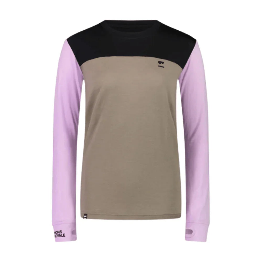 Mons Royale W Yotei Long Sleeve Winter Apparel - Winter Apparel Womens Base Layer Top Mons Royale XSmall Orchid Dawn