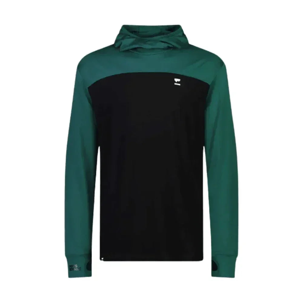 Mons Royale M Yotei Powder Hood Winter Apparel - Winter Apparel Mens Mid Layer Top Mons Royale Small Evergreen / Black