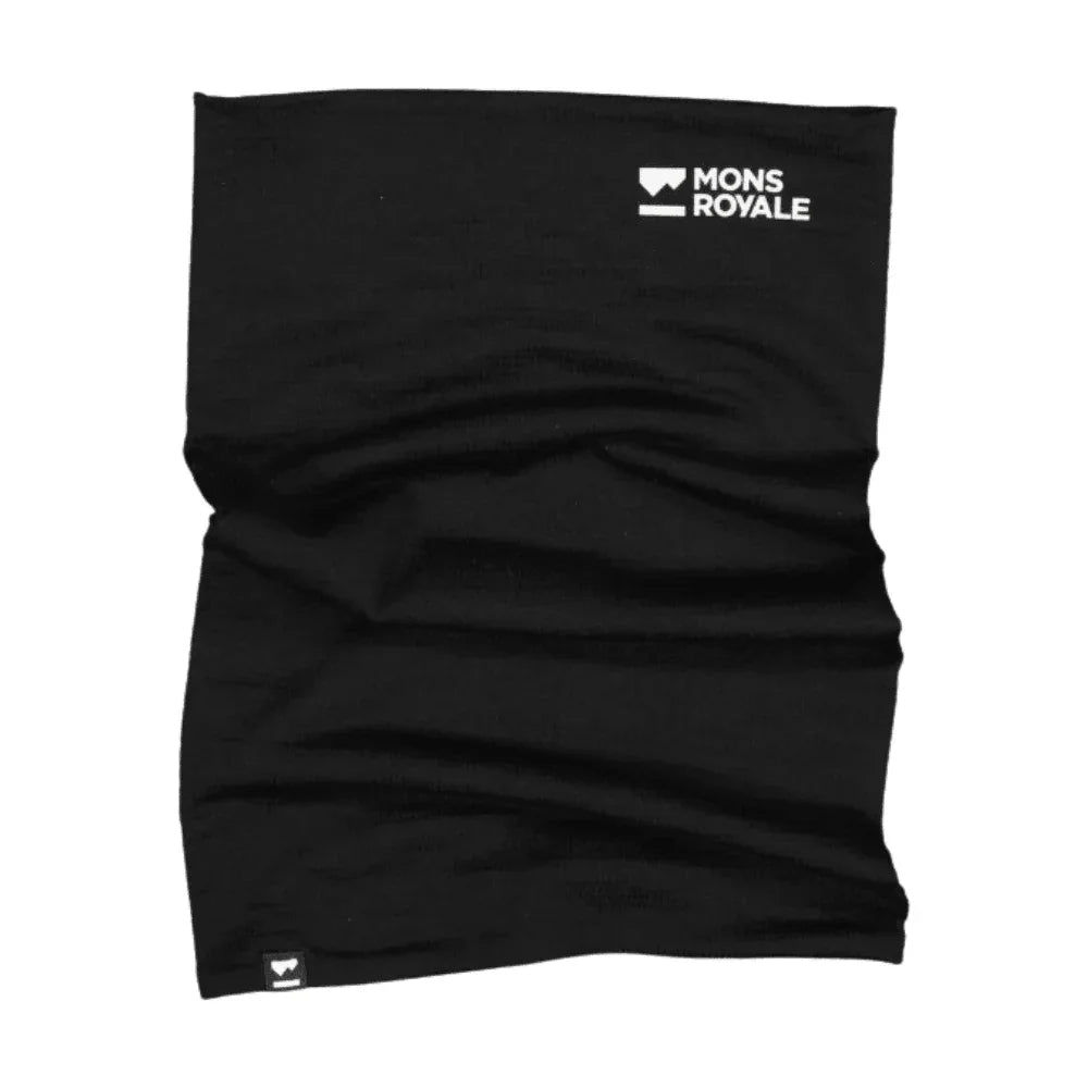 Mons Royale Double Up 100% Merino Neckwarmer Winter Apparel - Hats and Beanies Mons Royale Black