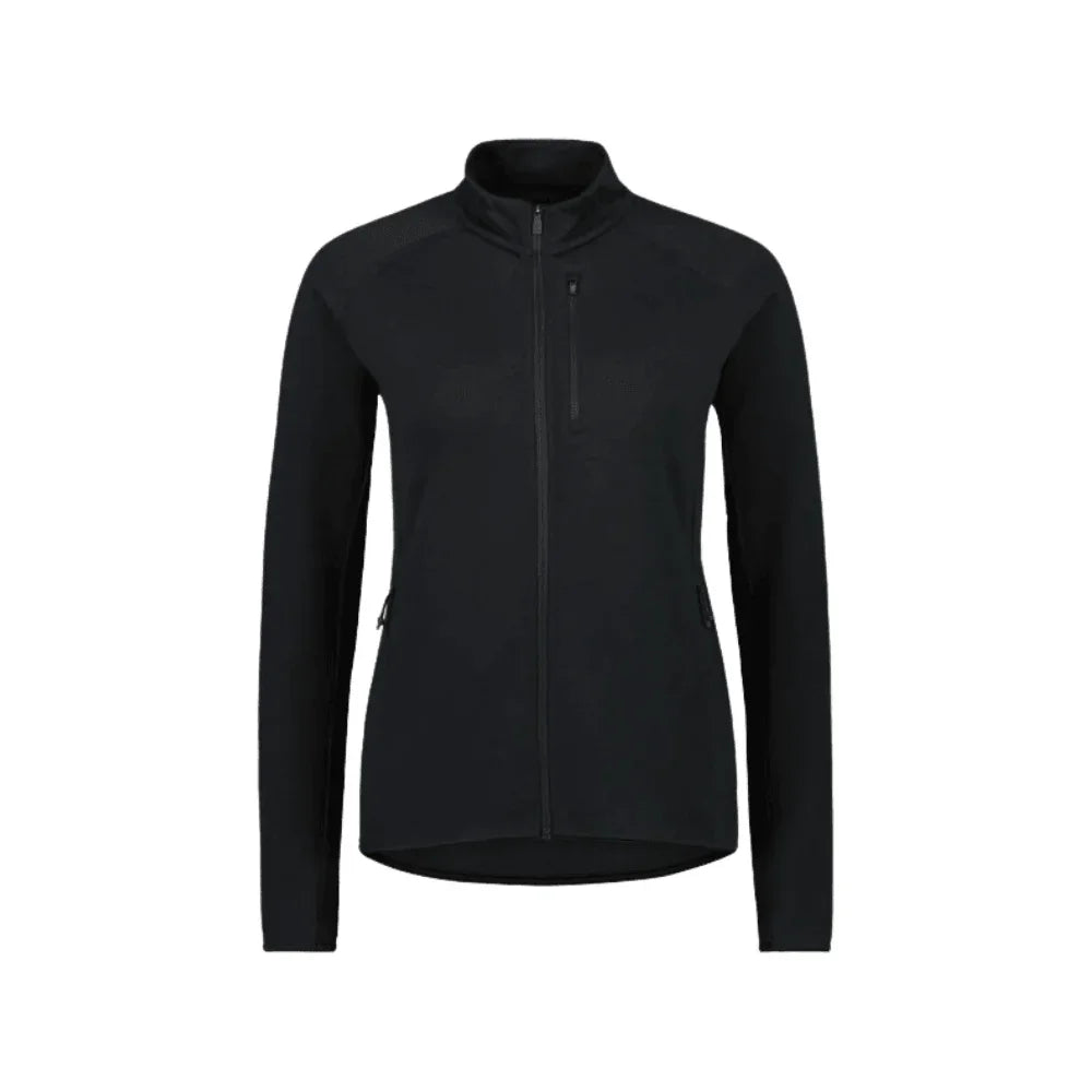 Mons Royale W Approach Merino Gridlock Jacket Winter Apparel - Winter Apparel Womens Mid Layer Top Mons Royale XSmall Black