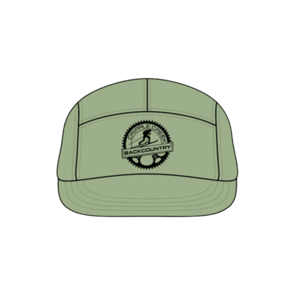 CCBC Chainring Cotton Runner Hat Merch Cripple Creek Backcountry Green