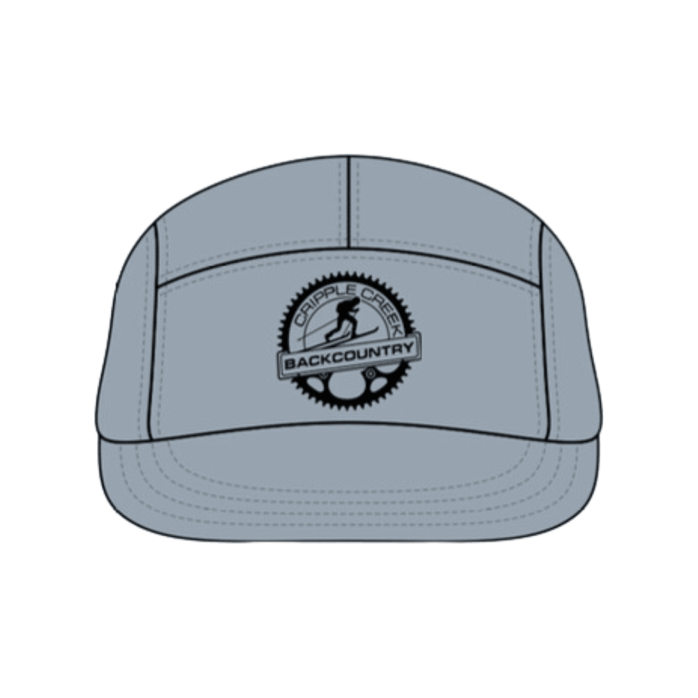 CCBC Chainring Cotton Runner Hat Merch Cripple Creek Backcountry Blue
