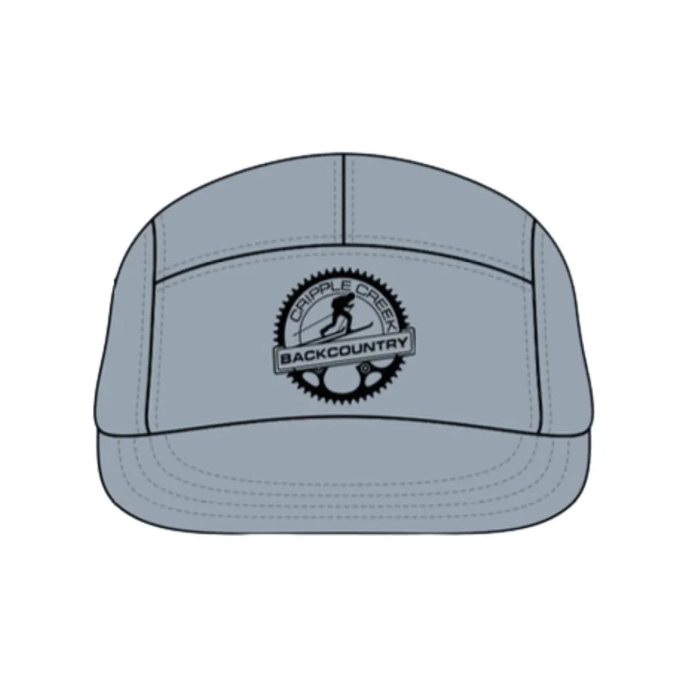 CCBC Chainring Cotton Runner Hat Merch Cripple Creek Backcountry Blue