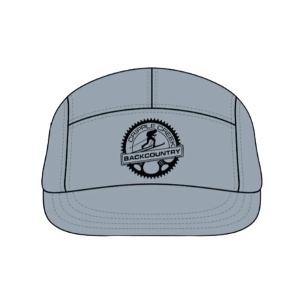 CCBC Chainring Cotton Runner Hat Merch Cripple Creek Backcountry Blue