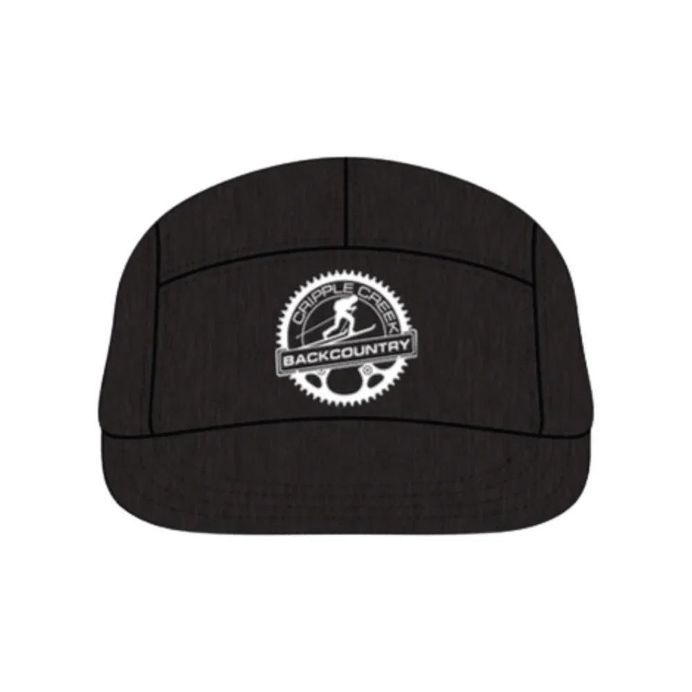 CCBC Chainring Cotton Runner Hat Merch Cripple Creek Backcountry Black