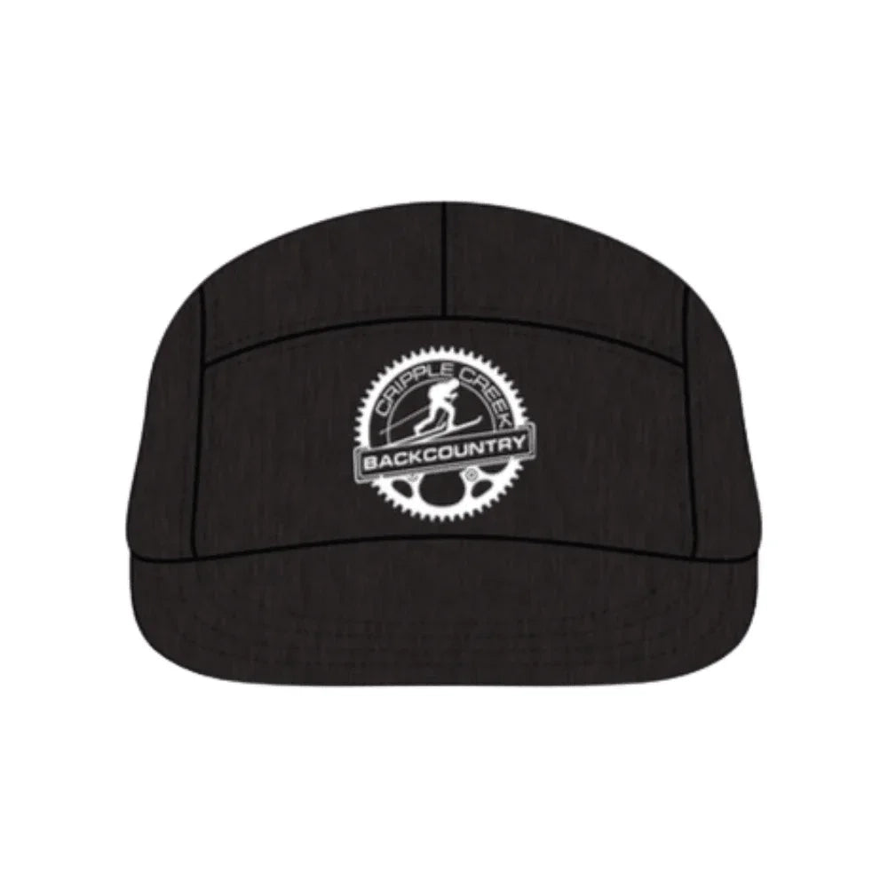 CCBC Chainring Cotton Runner Hat Merch Cripple Creek Backcountry Black