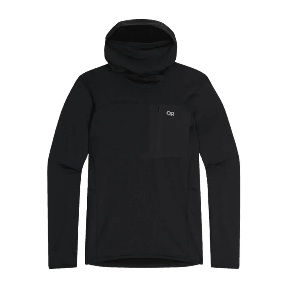 Outdoor Research M Vigor Grid Fleece Pullover Hoodie Winter Apparel - Winter Apparel Mens Mid Layer Top Outdoor Research Small Black