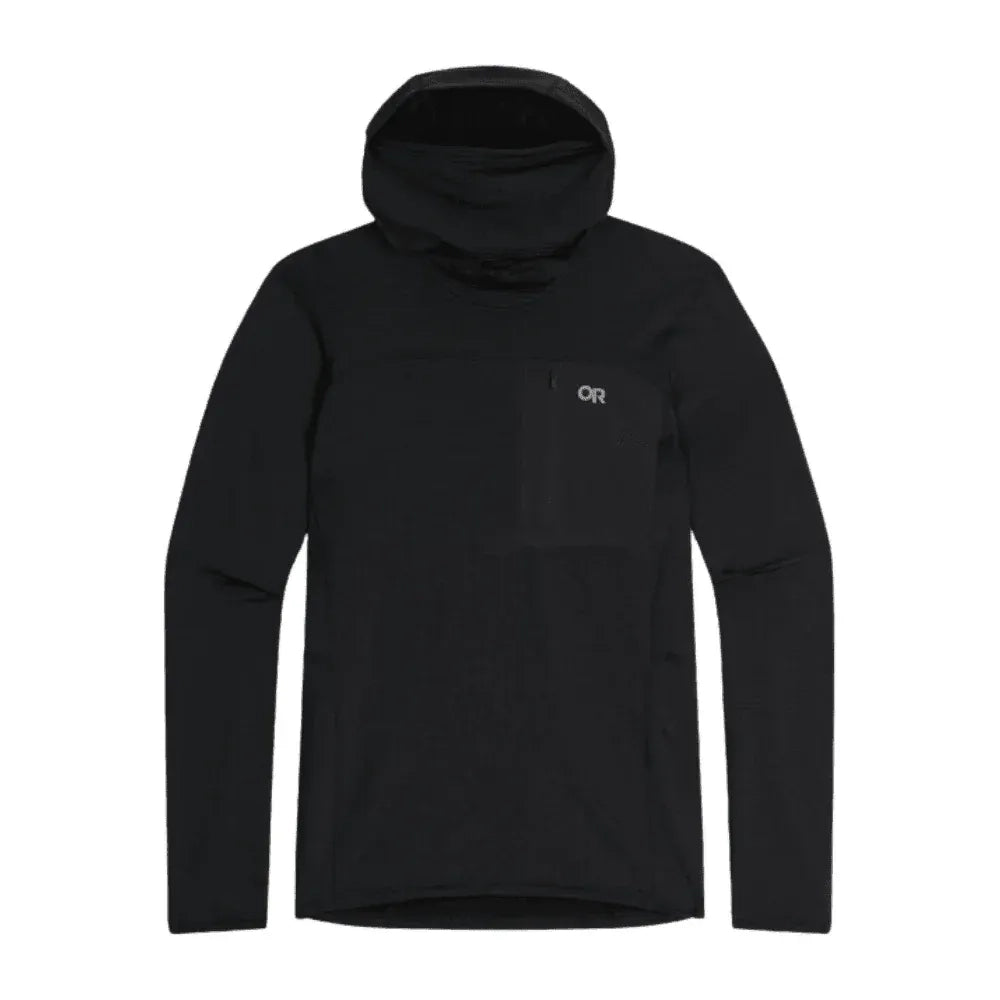 Outdoor Research M Vigor Grid Fleece Pullover Hoodie Winter Apparel - Winter Apparel Mens Mid Layer Top Outdoor Research Small Black