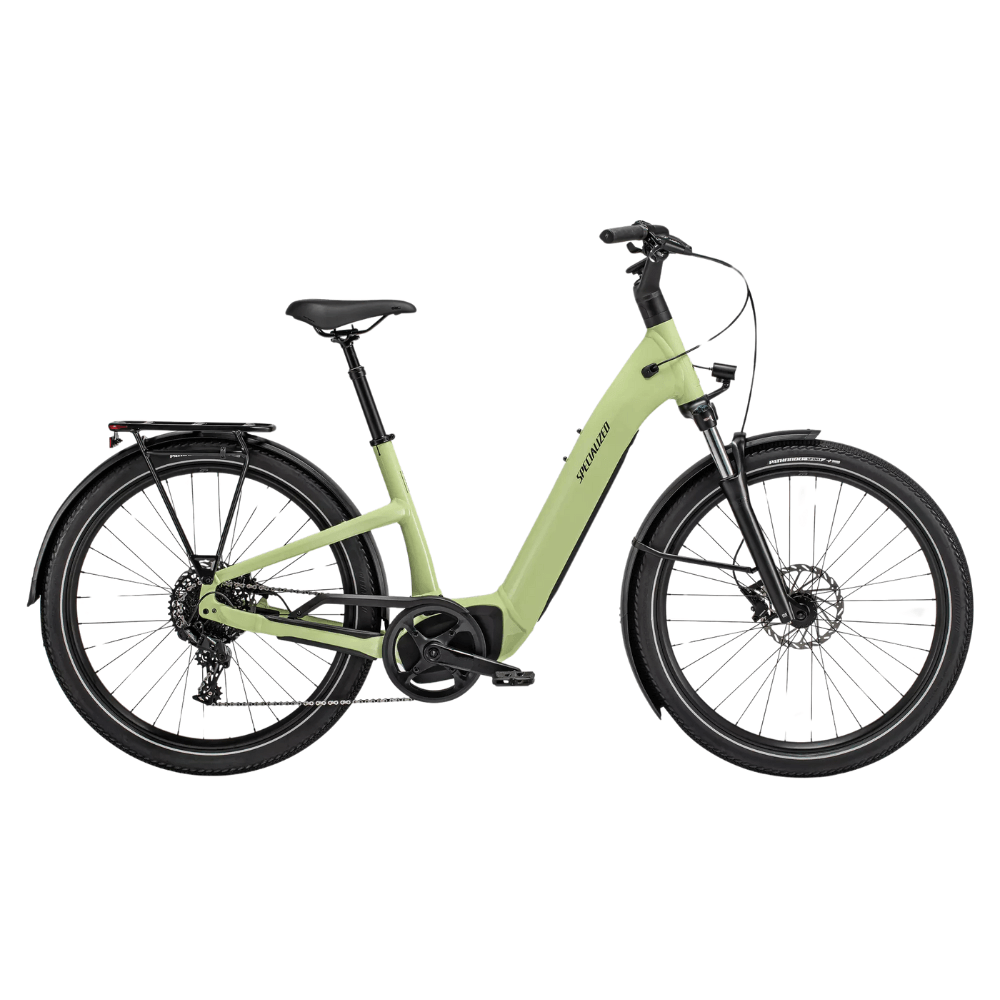Specialized Turbo Como 4.0 Bicycle - E-Bikes - Hybrid - Step-Through Specialized Small Limestone / Black Reflective