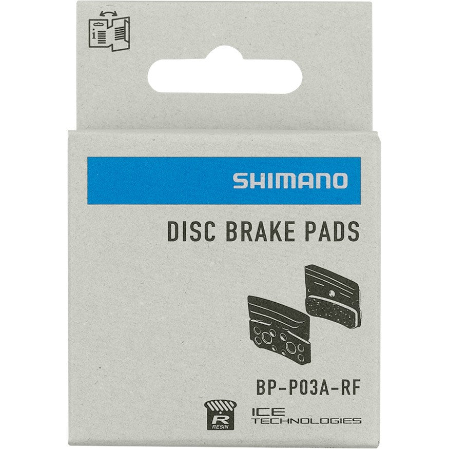 Shimano P03A-RF Disc Brake Pads - Resin Compound, Finned Aluminum Back Plate, One Pair Cycling Parts - Brake - Disc Brake Pads Shimano