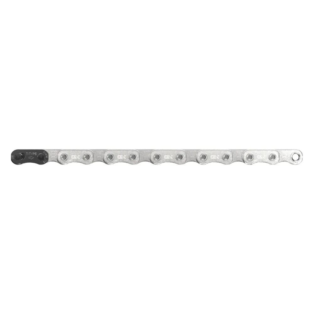 SRAM GX Eagle T-Type Flattop Chain - 12-Speed, 126 Links, Hollow Pin, Includes PowerLock Connector, Silver Cycling Parts - Chain SRAM