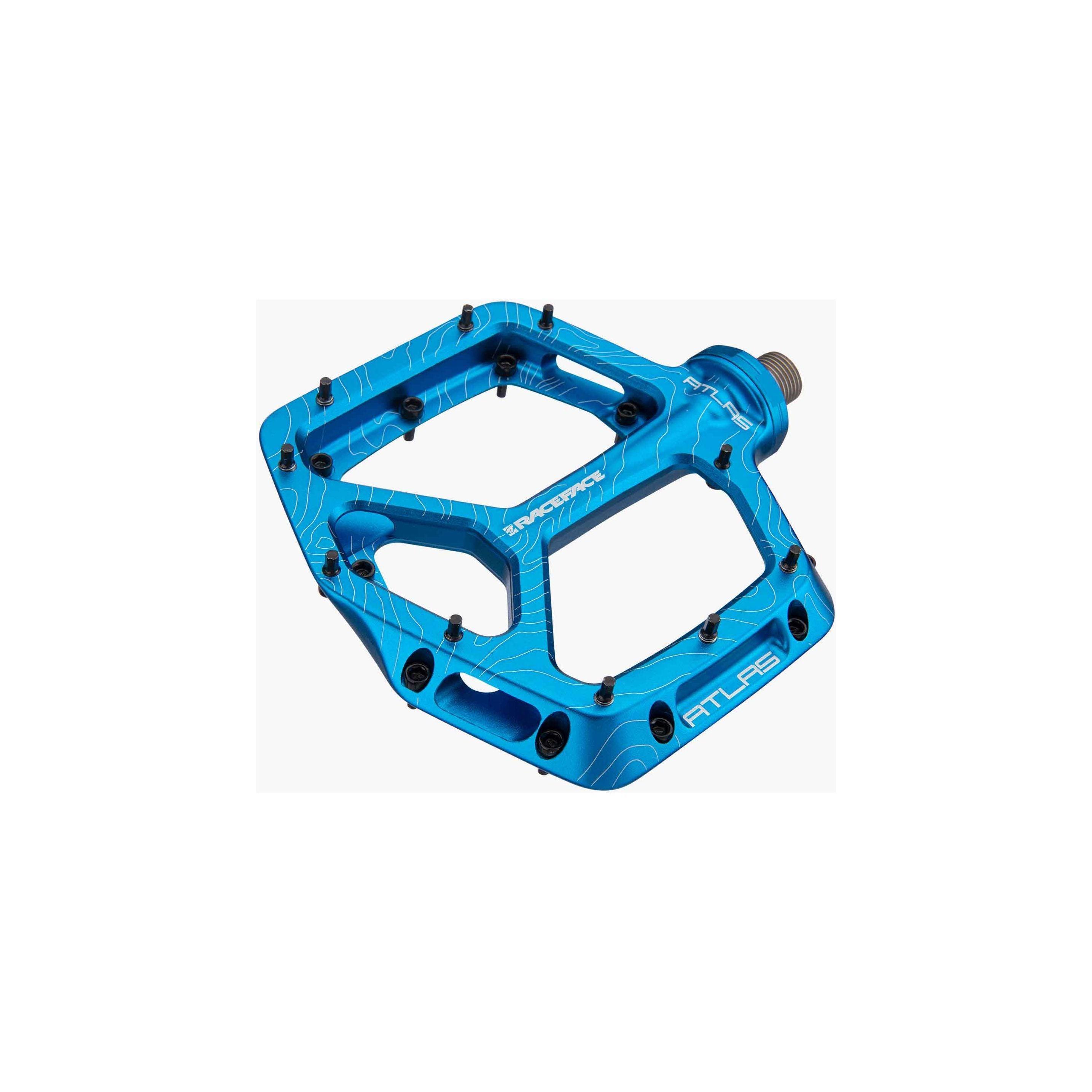 RaceFace Atlas Platform Pedals 9/16 Cycling Parts - Pedal - Mountain Flat Pedal RaceFace Blue
