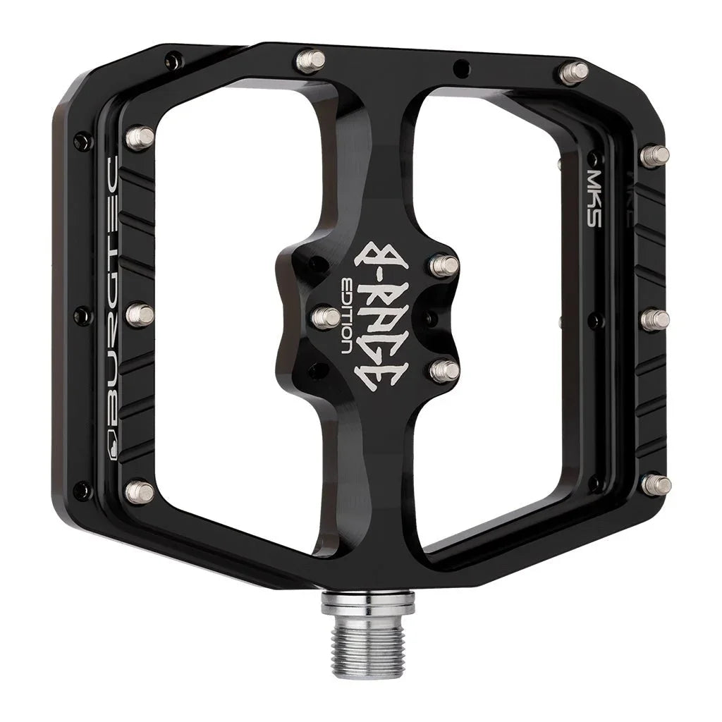 Burgtec Penthouse Flat MK5 B-Rage Edition Pedals, Burg Black Cycling Parts - Pedal - Mountain Flat Pedal Burgtec Default Title