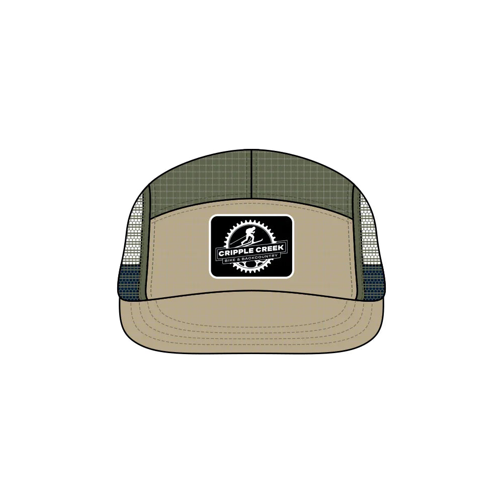 CCBC Runner Hat Merch Cripple Creek Backcountry Green/Khaki