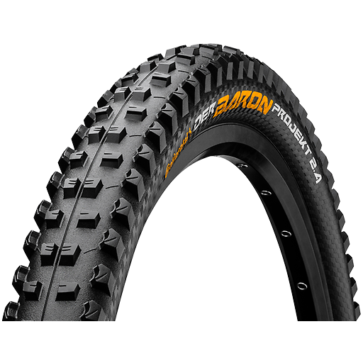 Continental DH/All Mountain Tires Der Baron Projekt 27.5 X 2.4 Folding Protection Apex + Black Chili Tires and Tubes - Mountain Tires - 27.5" Continental